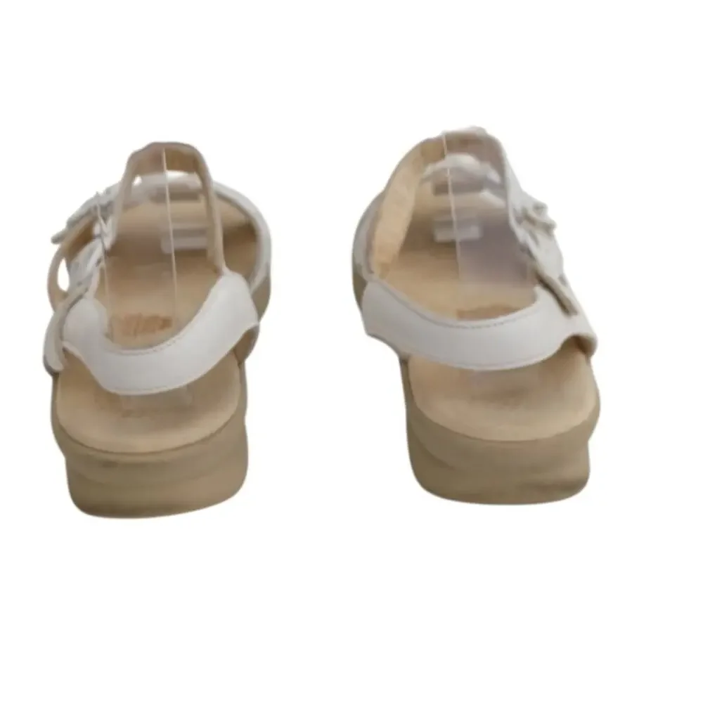 SAS Kids White Leather Comfort Sandals Girls Size 6M Tripad Comfort